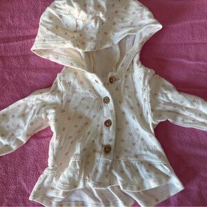 Floral Cream Kids Hoodie